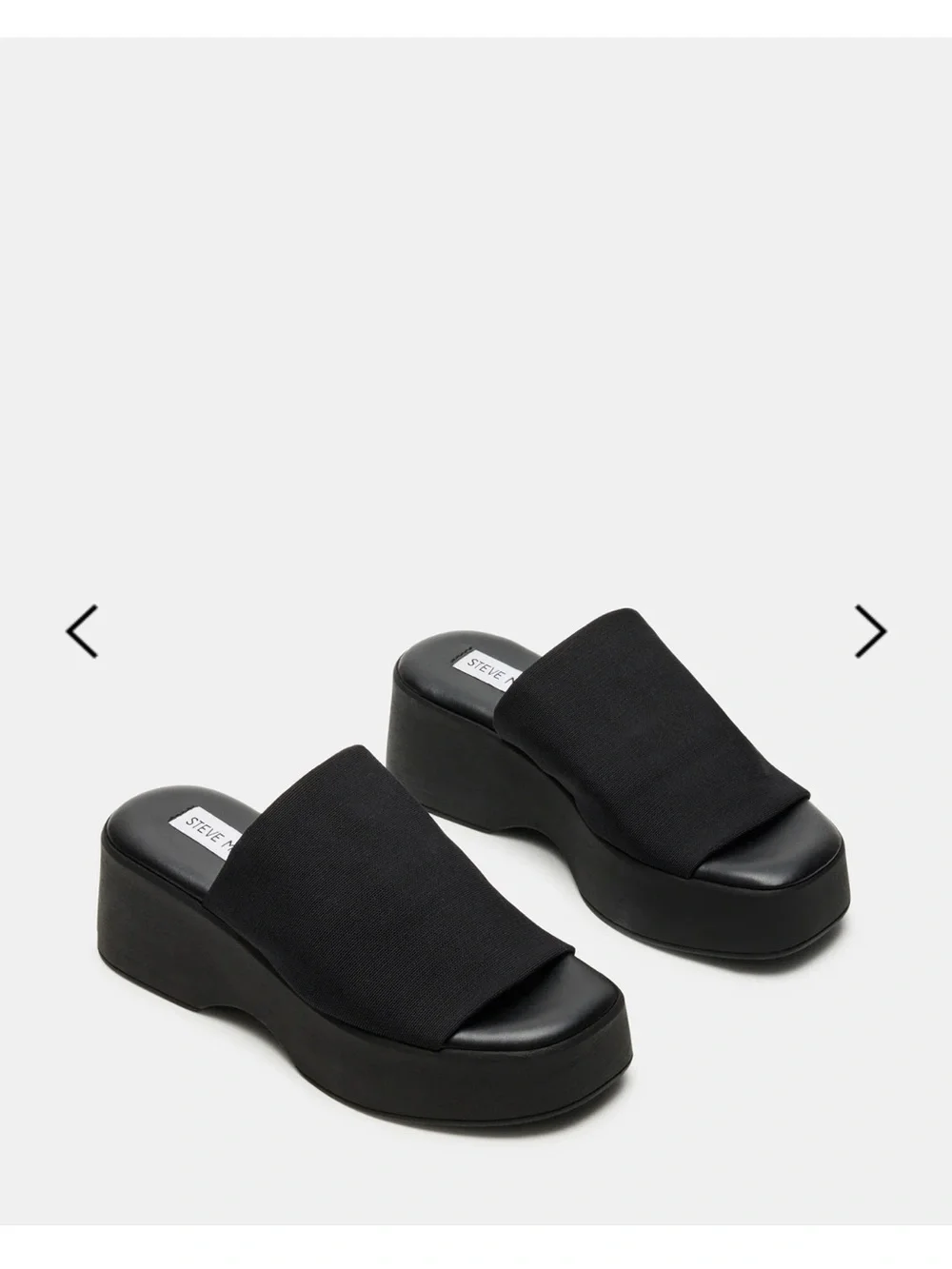 Steve Madden Slinky 30 Black Platform Slide Sandal 👡 BRAND NEW